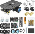 Yahboom Smart Chassis Car 2WD Kit with 520 Encoder MotorAluminum Alloy Framewith Expansion Board Driverfor DIY Educational Robot Car Kit(Unassembled) Without Battery
