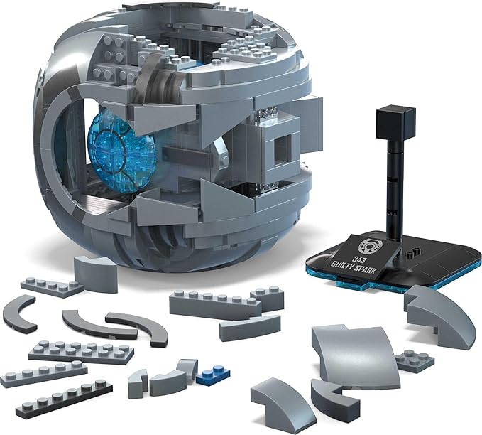 MEGA Halo Model Replica Building Toy 343 Guilty Spark with 609 Pieces Lights &amp Sounds Build &amp Display Set for Collectors Gift Ideas for Adults