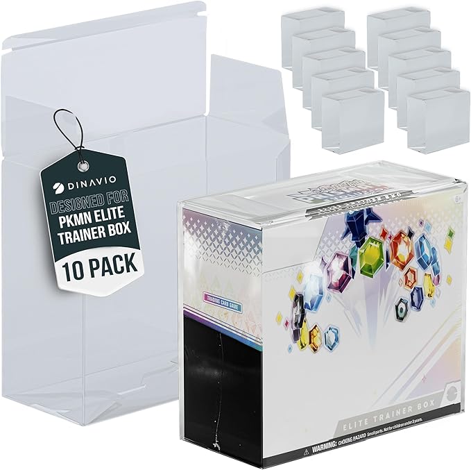 PET Plastic ETB Protector Case 10 Pack - Elite Trainer Box Protector - ETB Case Compatible with Elite Trainer Boxes (Pack of 10)