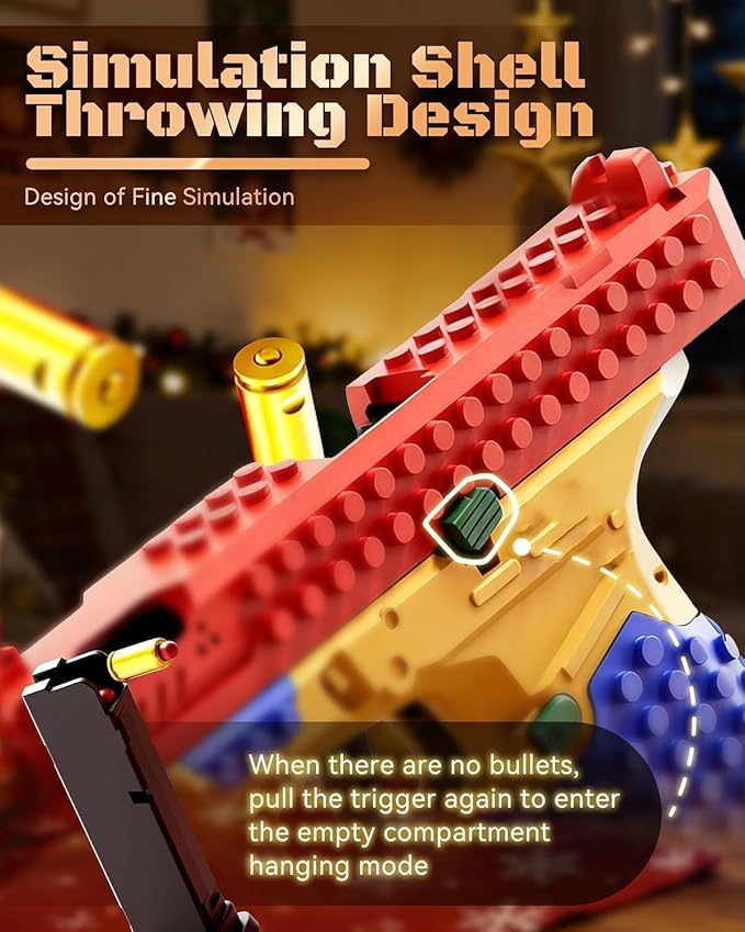 Tactical DIY Building Block Grip Set Fun Building Block Kit with Display Stand for Adults Creative Building Grip Kit (Two Sets)