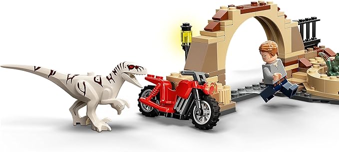 LEGO 76945 Jurassic World Atrociraptor: Motorcycle Chase Set of 3 Dinosaur Figures and Toy Motorcycle for Children from 6 Years