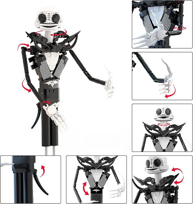 Xbert Skeleton Halloween Toy Building Set Nightmare Before Christmas Halloween Decor PumpkinCrucifix Cobweb Ghost Dog Jack Skellington Haunted Horror Building Blocks Sets Halloween 2025