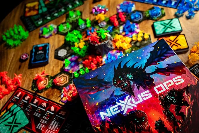 Renegade Game Studios Nexus Ops Strategy Board Game with Alien Miniatures &amp Secret Missions for 2-4 Players