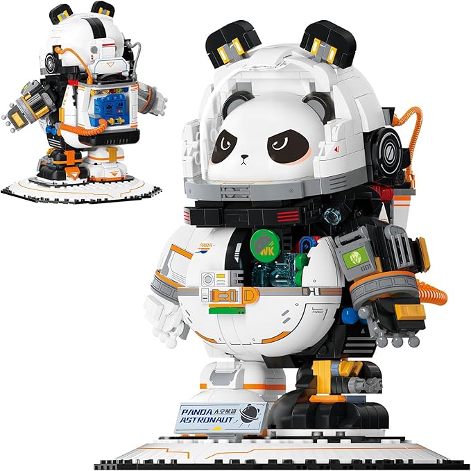 NUTCRACKER Space Panda Astronaut Building Blocks Kits - Animals Panda Toy Building Set for Adult Cool Space Panda Collection Display Model Birthday for Teens Boys Girls 14+ Age (829 Pieces)