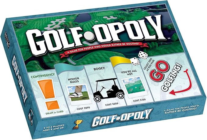 Outset Media Golf-Opoly Board Game - A Property Trading Game for People Who Would Rather Be Golfing! - for 2 to 6 Players Ages 8 and up