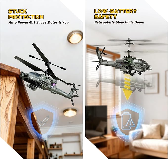 XIKOTEC RC Helicopter Remote Control Helicopter Toy for Kids Beginners and Adults with Altitude Hold Gyro &amp LED Light 2 Batteries &amp USB-C Charging Gift for Boys Ages 8-12 (Green)