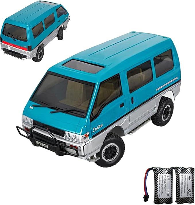 YUCT 1/12 Mitsubishi Delica L300 4WD RC Rock Crawler 2.4GHz Remote Control Van Two 1200mAh Batteries