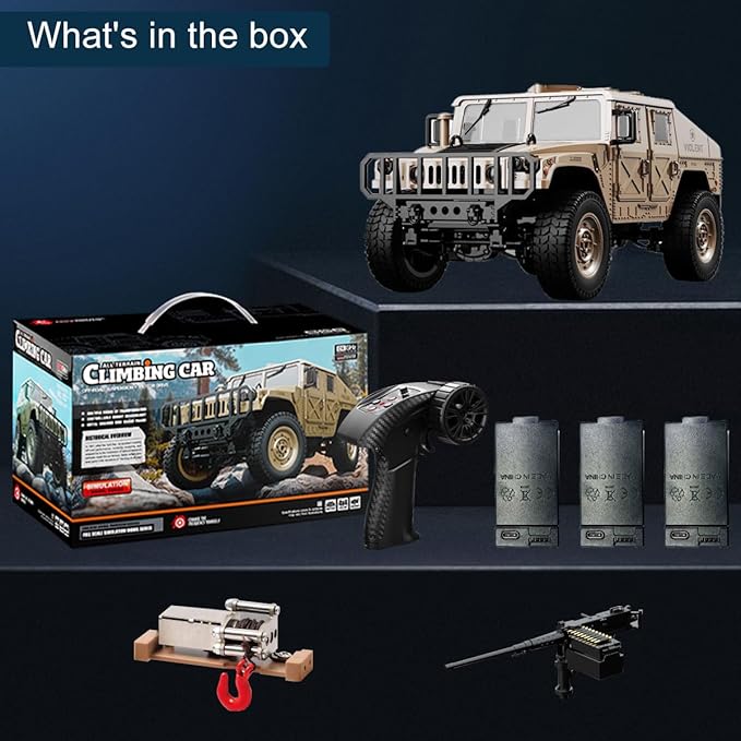 C8835 1:12 Scale Military RC Car with 3 500mah Battery 2.4GHz Remote Control Vehicle Simulation Off-Road Climbing VehicleRemote Control Truck-4x4 Off-Road RC Trucks Army Rock Crawler Humme