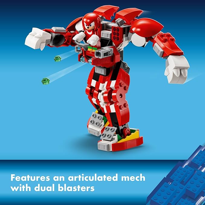 LEGO Sonic The Hedgehog Knuckles’ Guardian Mech Building Toy Set Sonic Toy for Kids Video Game Inspired Knuckles Action Figure with Master Emerald Gaming Gift for 8 Year Old Boys and Girls 76996