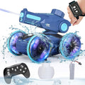 3-in-1 Remote Control Car RC Boat &amp Water Gun - Amphibious RC Car for Land &amp Water Adjustable Speed Waterproof Perfect Valentines Birthday Gifts for Kids-Blue