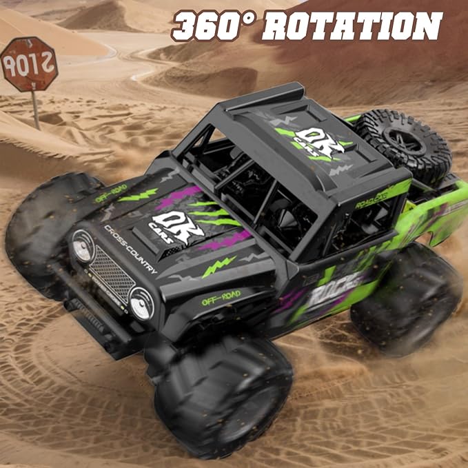 Q191 1:16 Amphibious Remote Control Car - Waterproof All Terrain RC Monster Truck for Kids 50+ Min Play with 2 Batteries 2.4Ghz 4WD Off-Road Toy for Boys Girls 6-12+ (Gift Idea)-Blue