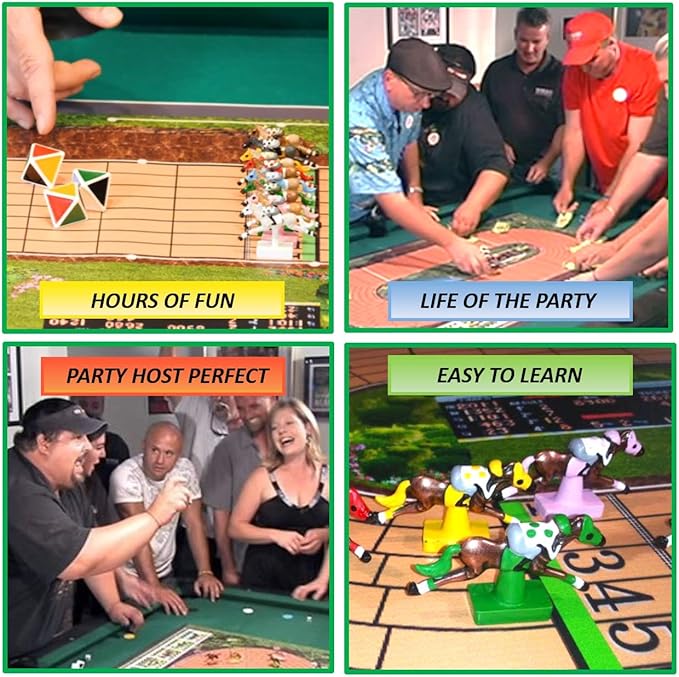 Horse Racing Board Game | Best New Fun Parlor Party Game | Lane Changing and Frequent Photo Finishes