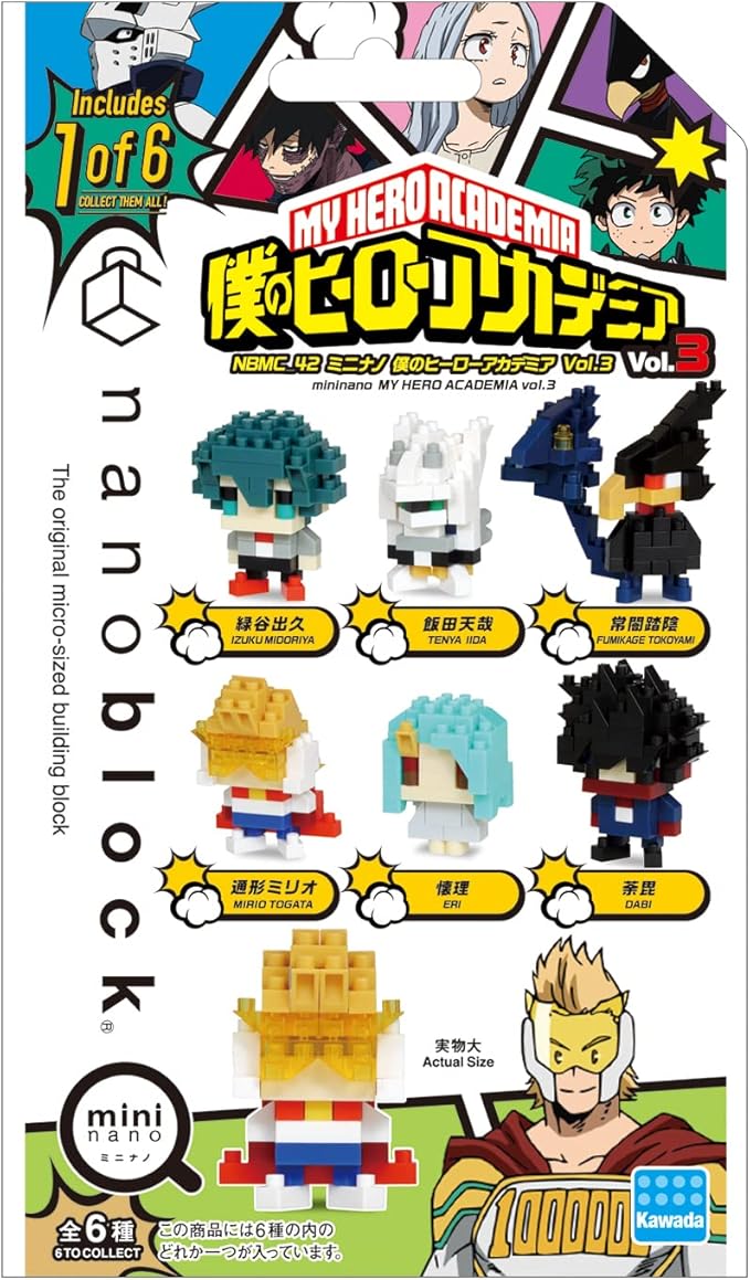nanoblock - My Hero Academia - My Hero Academia Vol. 3 (Blind Box Complete Set) mininano Series Building Kit