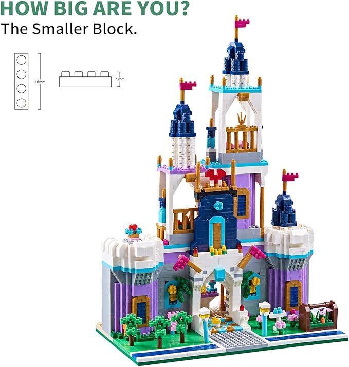 Architecture Micro Blocks Building Castle Sets2800+ PCS Mini Bricks Building Blocks for Adults and TeensDream Castle