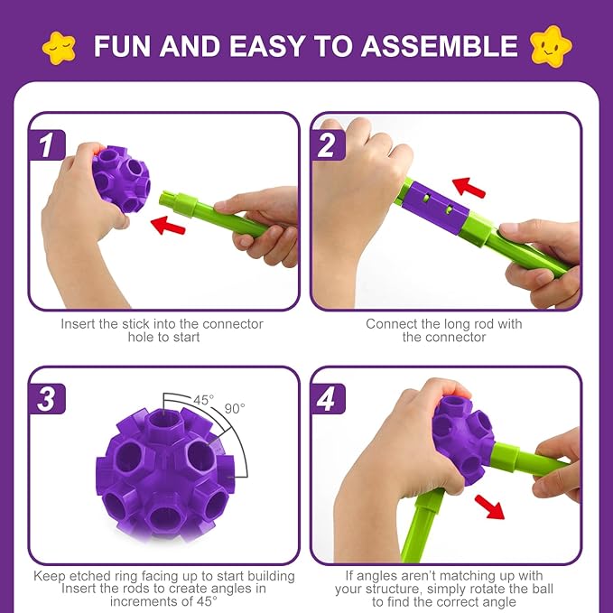 Fort Building Kit for KidsSTEM Construction Toys Educational Gift for 3 4 5 6 7 8 9 10 11 12 Years Old Boys and GirlsUltimate Creative Set for Indoor &amp Outdoors Activity140 PcsPurple