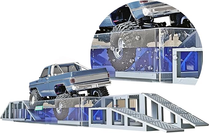 RC Crawling Wading Water Challenge Obstacle Bridge for 1/18 1/24 Scale RC Crawler Truck (No Vehicle Included)