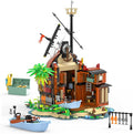Pirate Shipwreck Building Set - Pirate Ship House Building Kit with Boat Tavern Treasure and More Birthday Gifts for Boys Families Building Time Kit