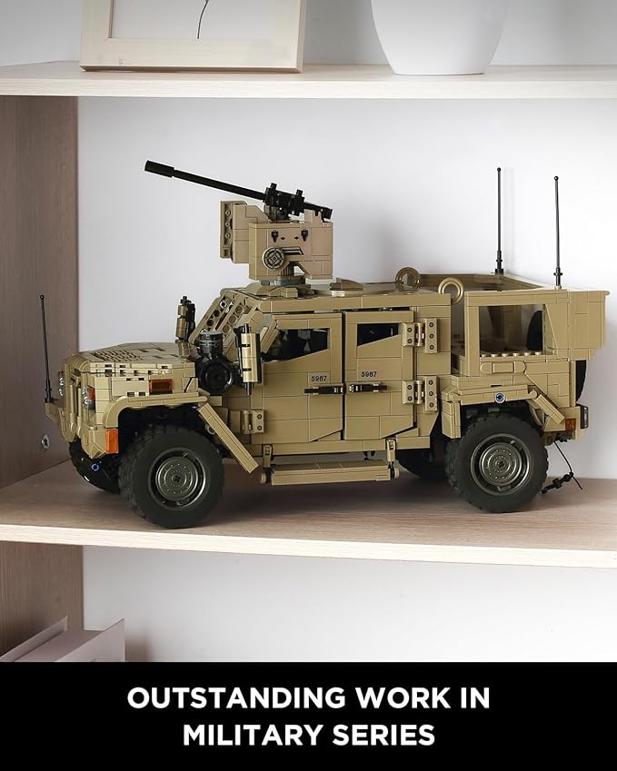 JLTV Building Blocks for Adults Military Vehicles Building Sets Collectible Car Building Kit for Adults (2479 Pcs)