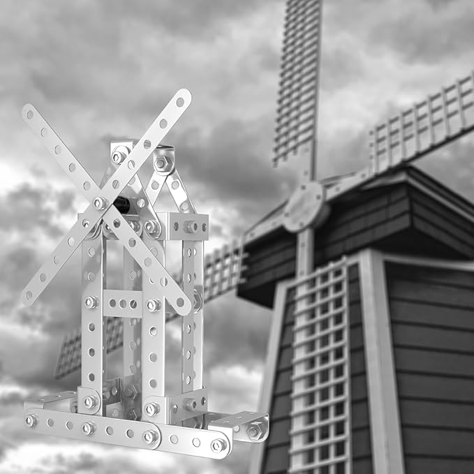 Metal Building Toys 273pcs 3 in 1 Tower Crane &amp Frame Crane &amp Windmill Metal Model SetErector Sets for Boys Age 8-12DIY Building Stem Projects Toys for KidsBirthday Gifts for Model Crane F