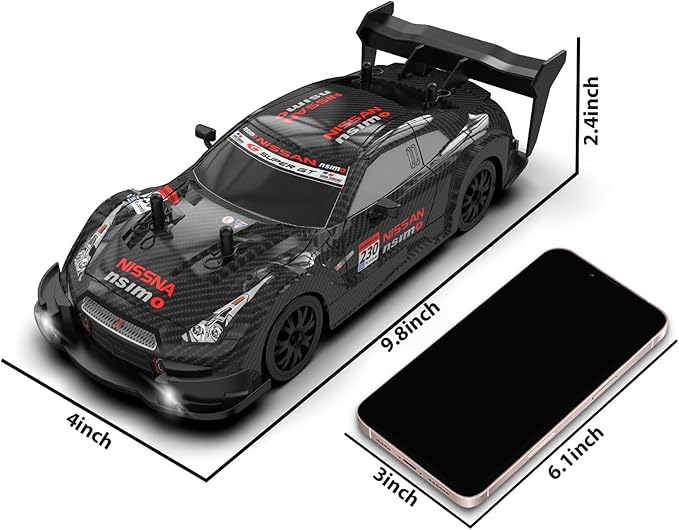 RC Drift Car 1/20 Scale 2.4GHz 4WD Remote Control Car with Led Lights 22KM/H High Speed Rechargeable Batteries Racing Sport Cars RC Cars for Kids Boys Girls Adults Gifts Birthday Christmas