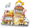 Japanese Street View Taiyaki Shop Mini Building Blocks MOC Creative Building Toys Cute Panda Building Set for Kids 6-12 Simulation Architecture Construction Toy Gift Idea for Kids Adults (858 PCS)