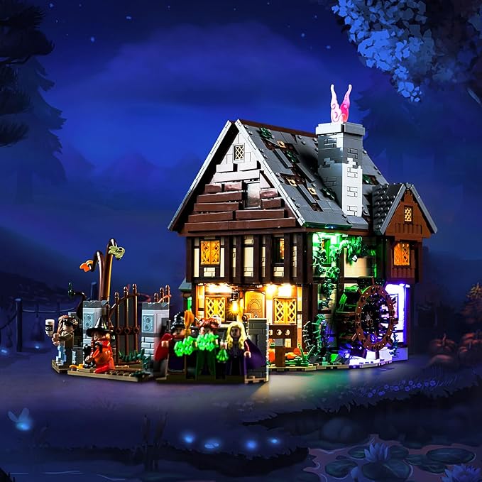 BrickBling LED Light Compatible with Lego Hocus Pocus: The Sanderson Sisters' Cottage Creative Lighting Kit Compatible with Lego 21341(Lights Only No Model)