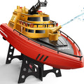 SYMA Remote Control Boat Big RC Boat Firefighter for Kids 8-12 with 40 Mins Run Time (2 Batteries) One-Key Water Spary 15 km/h High Speed and Low Battery Warning Pool Toys for Boys Girls