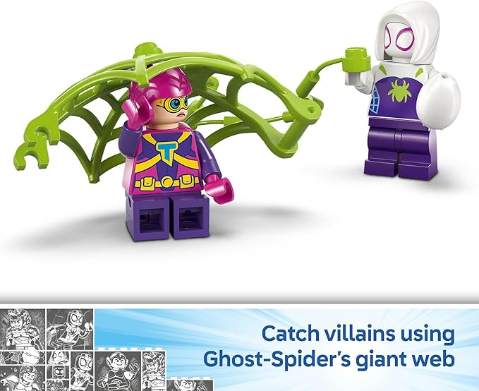 LEGO Marvel Spidey and His Amazing Friends Spidey and Gobby's Raptor Battle at Tree House HQ - Dinosaur Building Toy for Kids Boys and Girls Ages 4+ - Preschool Pretend Play Set - Gift Idea - 11200