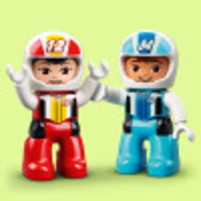 LEGO DUPLO Town Race Cars 10947 Cool Car-Race Building Toy Imaginative Developmental Playset for Toddlers and Kids New 2021 (44 Pieces)