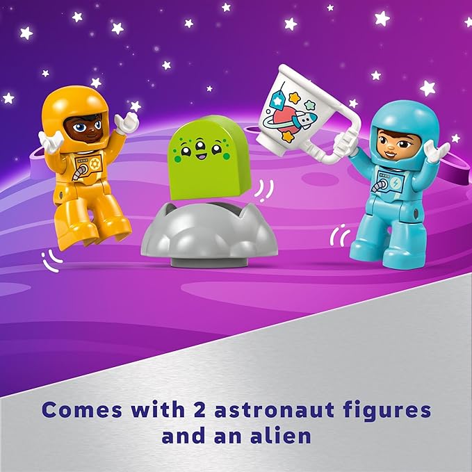 LEGO DUPLO 3 in 1 Space Shuttle Adventure Toddler Building Toys - Space Toys for Boys &amp Girls Ages 3+ Years - Gift for Christmas - Learning &amp Pretend Play Activity - 10422