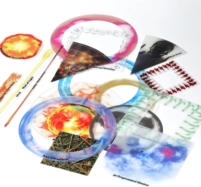 Upgrade AOE Spell Effects Templates for D&ampD 5E - Set of 30 PVC Area of Effect Damage Markers for Tabletop Dungeons and Dragons Pathfinder Warhammer RPG Gaming Accessories