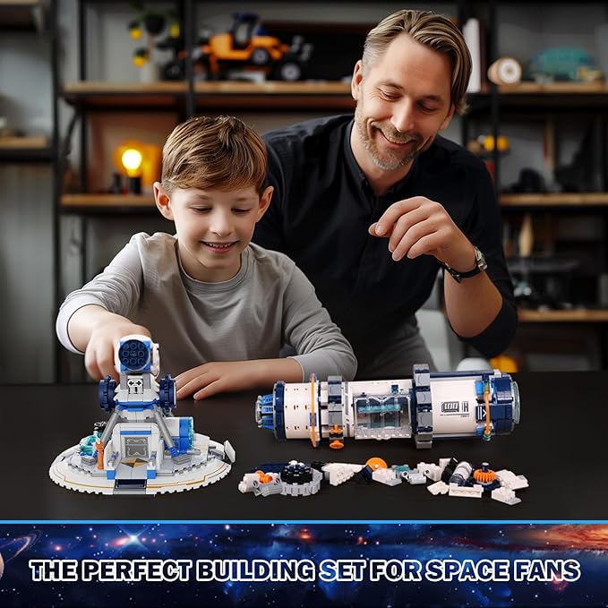 JMBricklayer Space Telescope Building Sets for Adults Cool Space Planet Building Toys with Lights 70009 Space Exploration Telescope Model Kits for Adult Ideal Gift for Space Lovers Kid 14+(995PCS)
