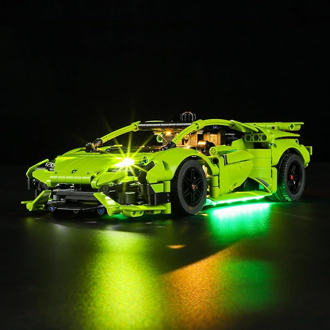 BRIKSMAX Led Lighting Kit for Lamborghini Huracn Tecnica - Compatible with Lego Technic Car Building Set