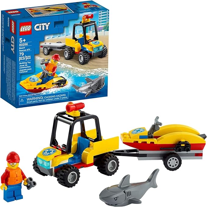 LEGO City Beach Rescue ATV 60286 Building Kit Fun Cool Toy for Kids New 2021 (79 Pieces)