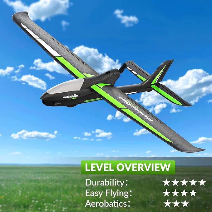volantexrc RC Plane 4CH Remote Control Glider Airplane RTF with 6-Axis Gyro 3 Modes &amp Aerobatics Easy to Fly 2.4GHz Radio Controlled Aircraft for Beginners&amp Adults Ranger600 Stunt Black