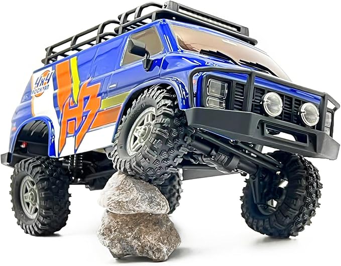 HOBBYPLUS CR18P EVO 2 RockVan RC Crawler - 1/18 Scale Mini RC Crawler with Two-Speed Transmission All-Metal Gears Evolved EVO Platform Ready-to-Run Distinctive Styling