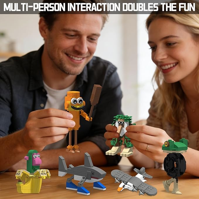 Italian Brain Rot Unique Cartoon Characters Building Blocks 6 in 1 Educational &amp Entertaining Gift Idea for Kids Teens &amp Adults