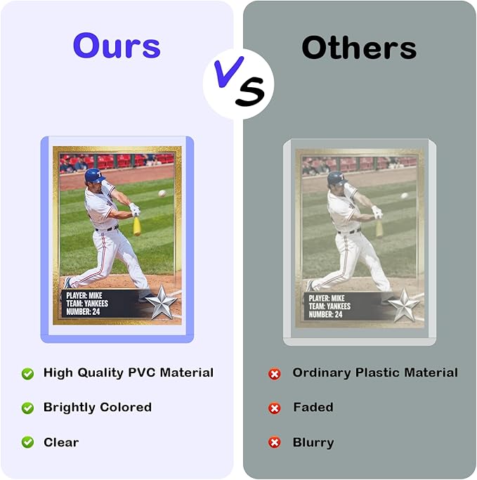 100ct 3x4 Hard Card Sleeves - 75pt Hard Plastic Trading Card Protector Rigid Clear Open-Top Card Sleeve Fits Standard Trading Baseball Game Collectible Cards