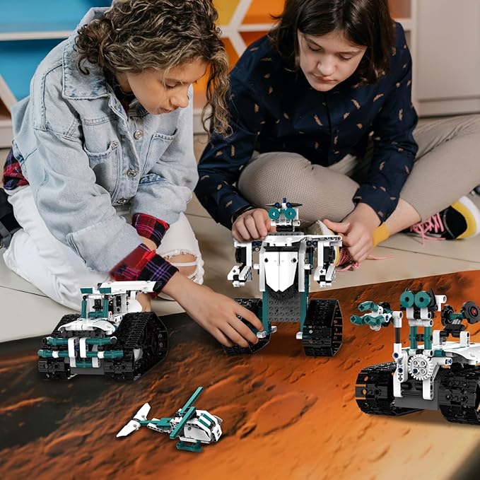 STEM Robot Toys for 8-14 12 in 1 Remote Control Robotics Toys for Kids Programmable Building Robot Kit Birthday Present for Science Educational(469 Pcs)