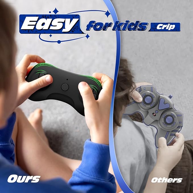 Tecnock Remote Control Car 2.4GHz RC Cars with USB-C Easy Charging 4WD Double Sided 360° Rotates and Flips RC Stunt Car Toys Gift for Boys and Girls Ages 6-8 8-12