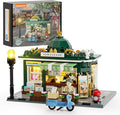 Newsstand Lighting Building Bricks Set - City Town Life Newsstand LED Light Construction Building Model Set 556 Pcs for Adults and Teen