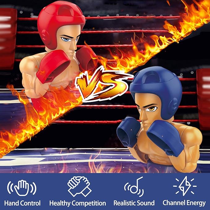 iPlay iLearn Electronic Boxing Toys RC Fighting Robots Kid Board Games Wrestling Battle Bots Interactive Punching Boxer Indoor Sports Playset Cool Birthday Gift 3 4 5 6 7 8-12 Year Old Boy Teen