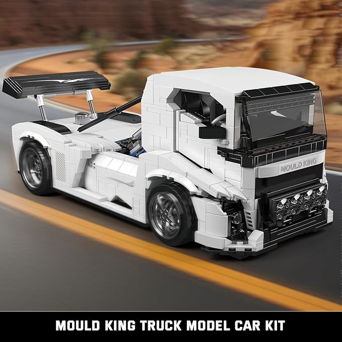 Mould King 10036 Tractor Truck Building Set MOC City Semi Truck Building Blocks Set to Build Gift for Age 14+/Adult Collections Enthusiasts(1604+ Pieces Static Version)