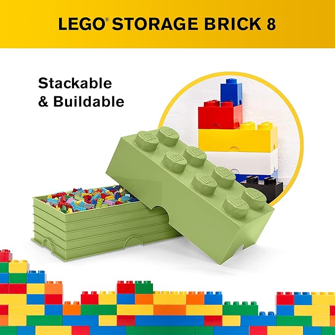 Room Copenhagen 8 LEGO Brick Box Yellow Green