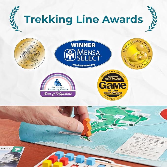 Underdog Games Trekking the World 2nd Edition - Award-Winning Board Games for Kids &amp Adults Ages 12+ - Easy-to-Learn Strategy Journey for Globetrotters Perfect for Family Game Night &amp Educati