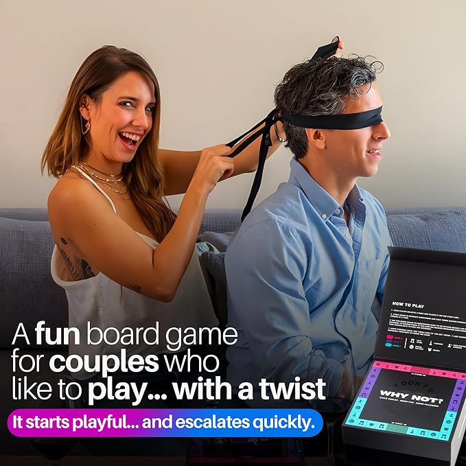Why Don't We - Why Not? Fun and Romantic Board Game for Couples - 170 Cards with Conversations Dares and More for 2 Players