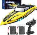 BEZGAR RC Boat - 32+ KPH Fast Remote Control Boat for Pool Lake &amp Salt Water 2.4GHz Speed Boats for Adults &amp Kids Summer Water Beach Toys Birthday Gifts for Boys &amp Girls Age 8-12 Years