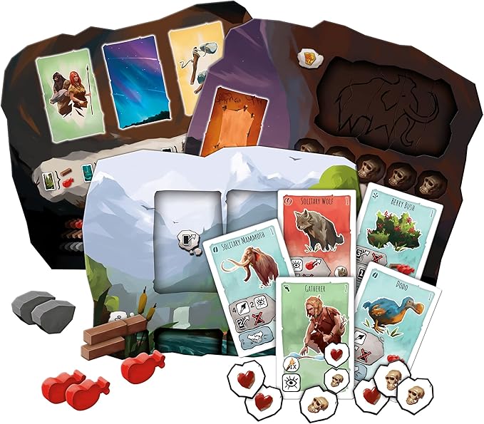 Asmodee Paleo Board Game - A Cooperative Paleolithic Adventure for Strategy Enthusiasts Cooperative Family Fun for Kids &amp Adults Ages 10+ 2-4 Players 45-60 Minute Playtime
