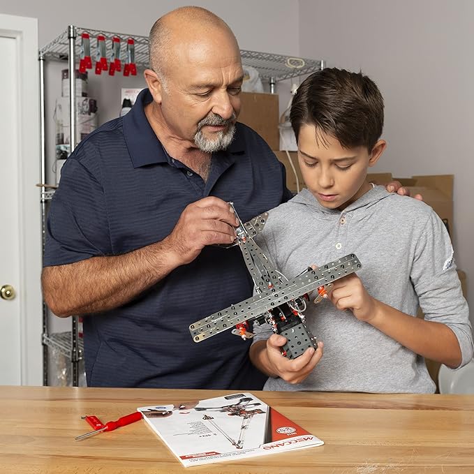 MECCANO Super Construction 25-in-1 Motorized Building Set STEAM Education Toy 638 Parts for Ages 10+