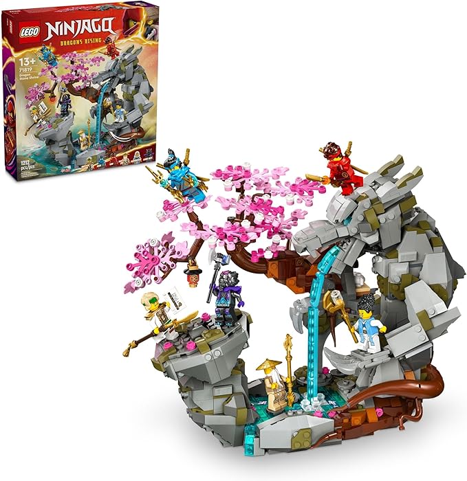 LEGO NINJAGO Dragon Stone Shrine - Build and Display Ninja Toy with 6 Action Figures - Advanced Building Set for Boys and Girls Ages 13+ - Gift Idea for Christmas - 71819